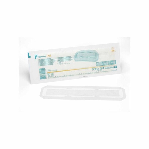 3M Tegaderm Transparent Film Dressing with Pad 3-1/2 X 13-3/4 Inch Frame Style Delivery Rectangle Sterile, 25PK 3593 - main